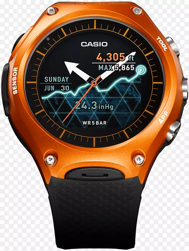 Casio智能手表专业跋涉国际消费电子产品展-手表