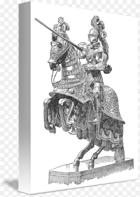 中世纪骑士与加拉哈德骑士搏斗
