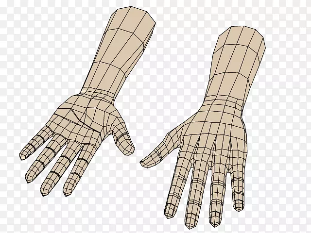 拇指手模型手套图案-人体部分