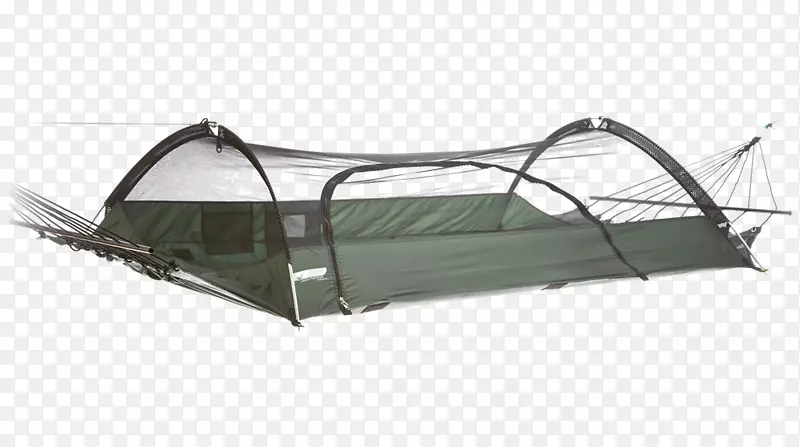 吊床野营背包帐篷-蓝色绿色背景