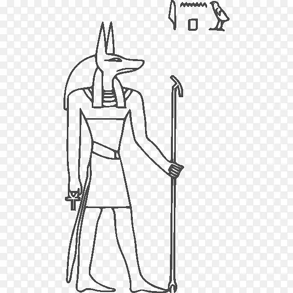 古埃及神Anubis埃及象形文字-Anubis