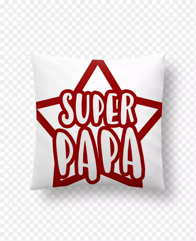 垫抛枕头合成纤维标志-超级爸爸
