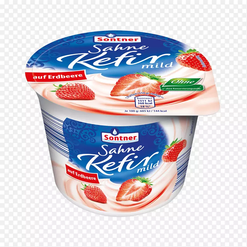 奶油酸奶食品-草莓