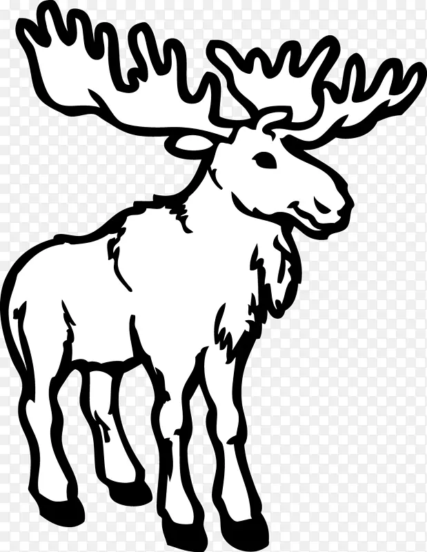 鹿色书阿拉斯加驼鹿成年剪贴画-鹿