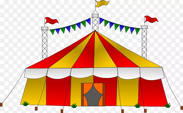 马戏团小丑剪贴画-帐篷轮廓剪贴画