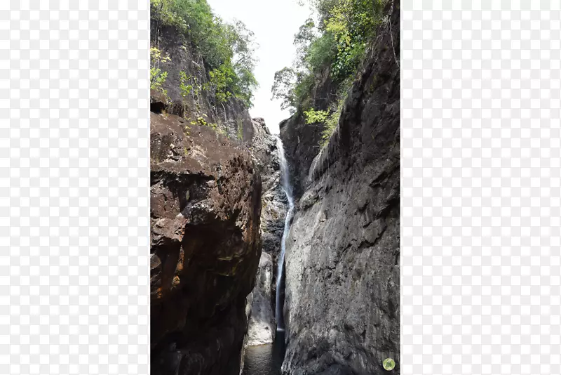 瀑布自然保护区露头地质陡坡树