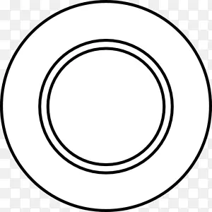 黑白圆圈，边缘剪贴画.餐具剪贴画