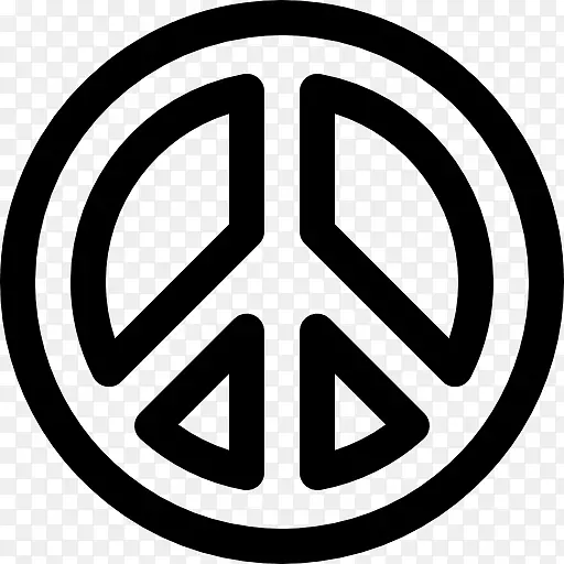 和平符号着色书涂鸦符号和平嬉皮士
