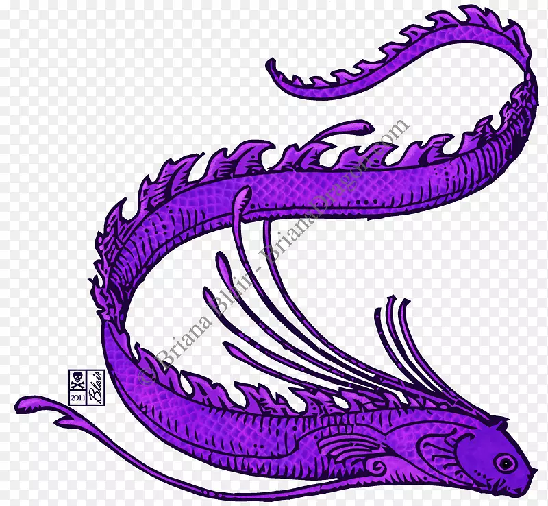 剪贴画插图有机体-紫鱼