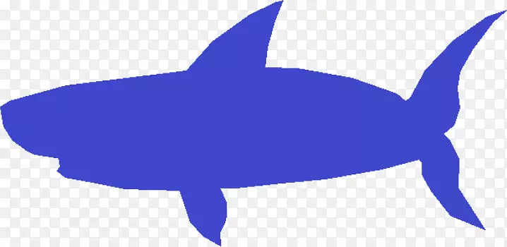 鲨鱼海洋生物剪贴画钴蓝动物-鲨鱼