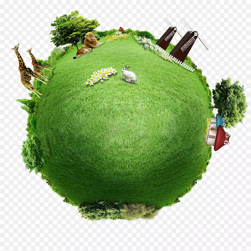 地球绿色自然环境形象设计-地球