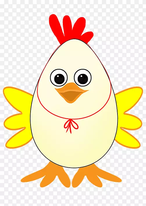 剪贴画鸡作为食物喙-可爱的翅膀