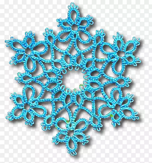 梭织图案针织品雪花钩针-雪水晶