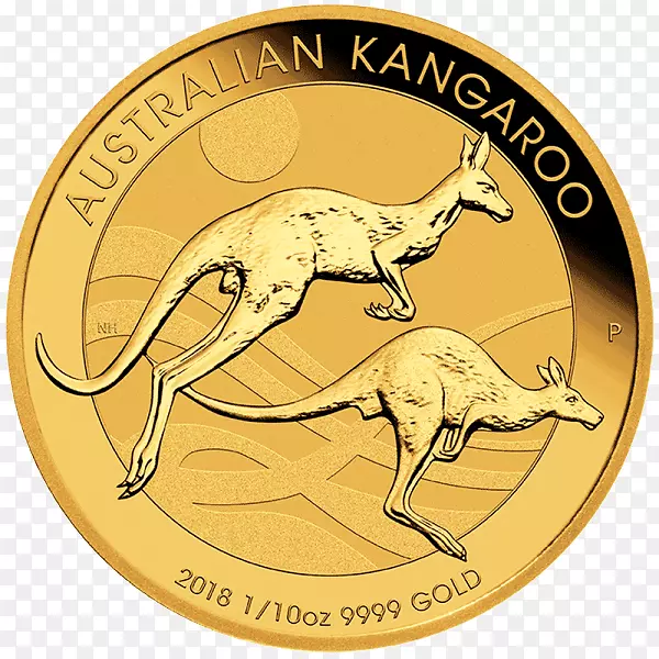 珀斯薄荷澳大利亚金块袋鼠硬币-黄金