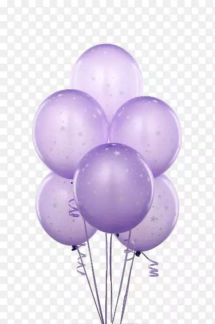 剪贴画气球形象派对帽子紫色气球
