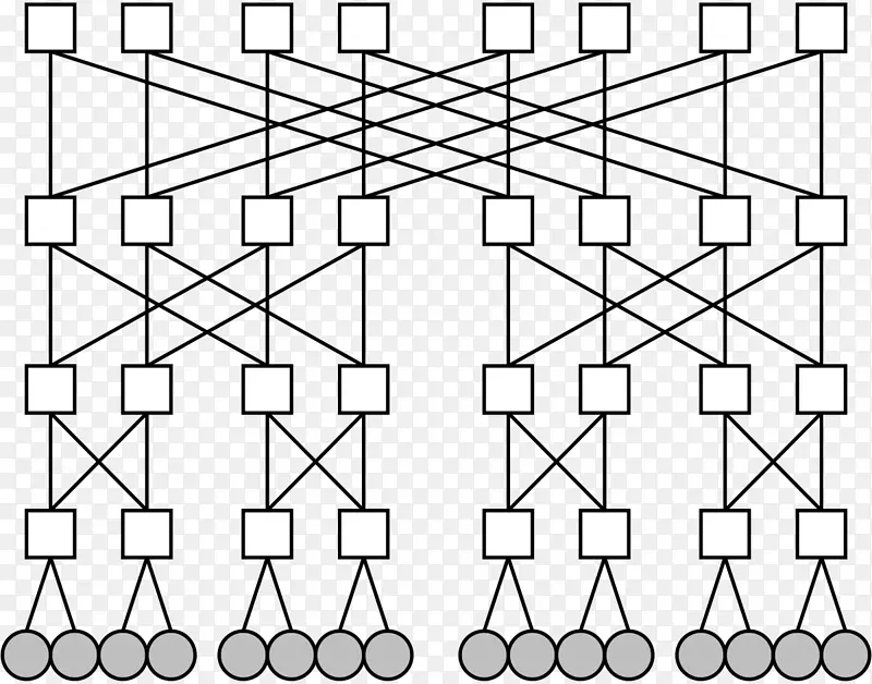 FAT树网络拓扑红色enrbol计算机网络树
