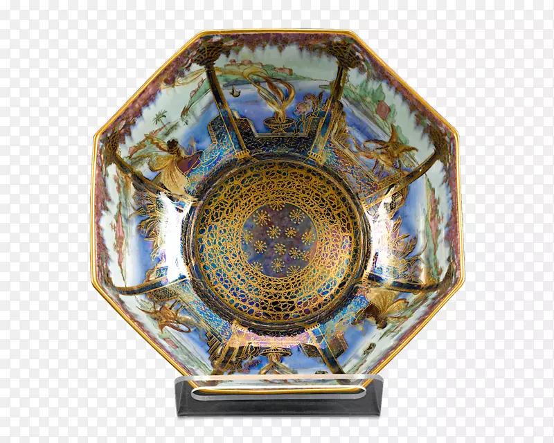 陶瓷艺术韦奇伍德瓷器碗.摩尔人图案
