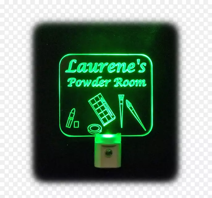 绿色显示设备产品标志电脑显示器.霓虹灯字体