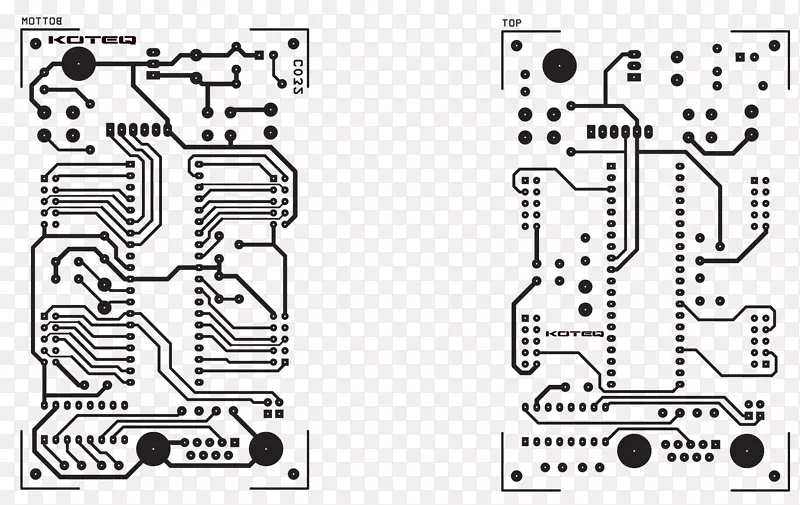 ATmega 16单片机电子电路印刷电路板工程机器人电路板