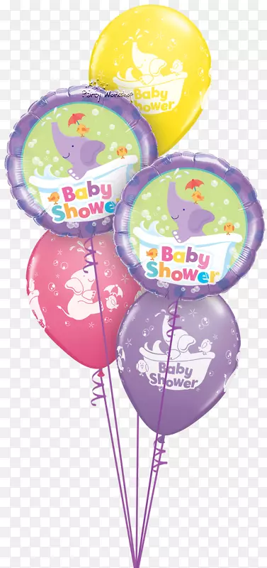 气球宝宝淋浴派对生日花束-气球