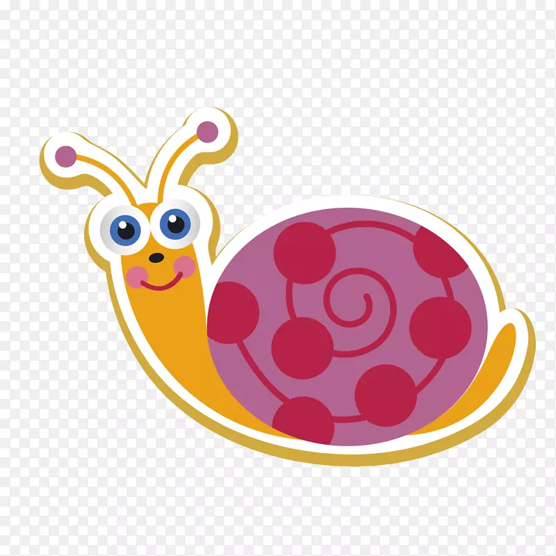 剪贴画蜗牛卡通形象绘图-蜗牛