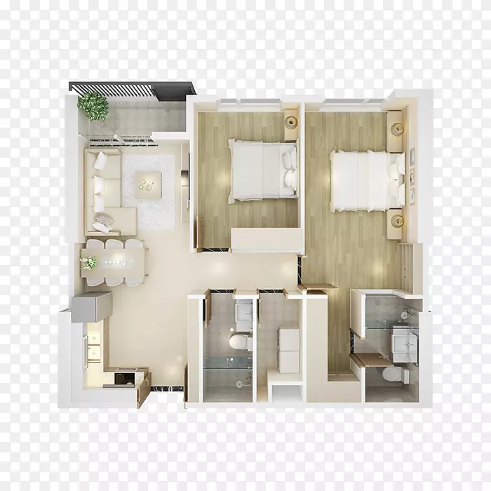 项目124联排别墅荣图室内设计服务河内公寓-设计