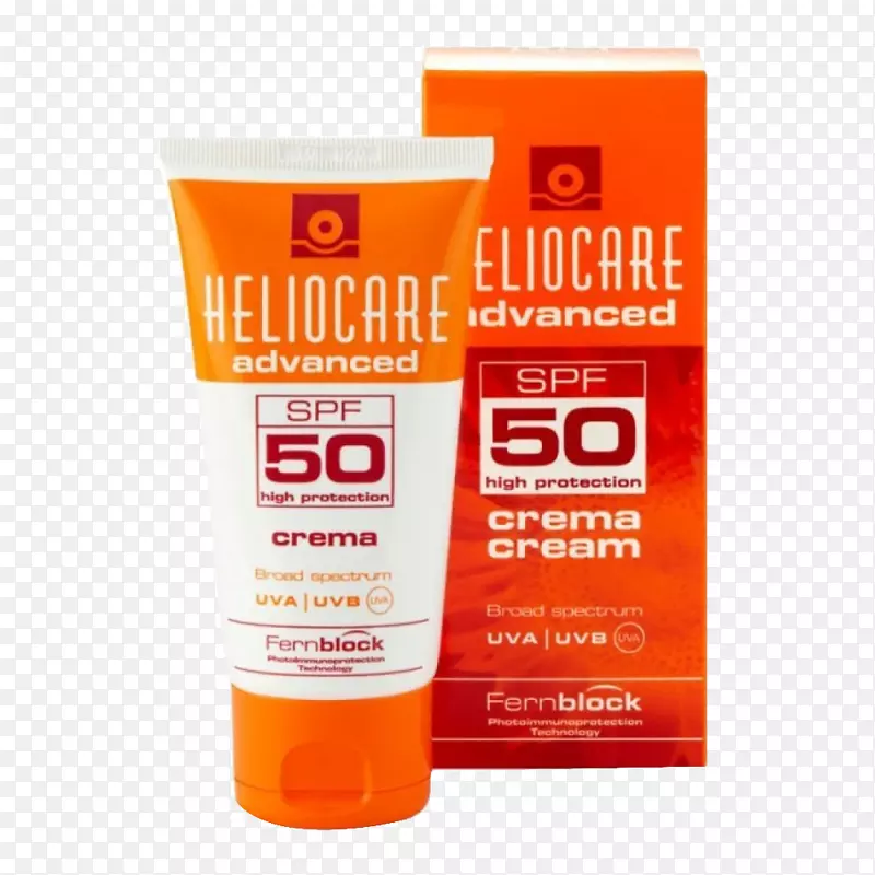 Heliocare防晒霜SPF 50乳膏50毫升护肤品SPF 50护肤霜50毫升太阳能悬挂销售