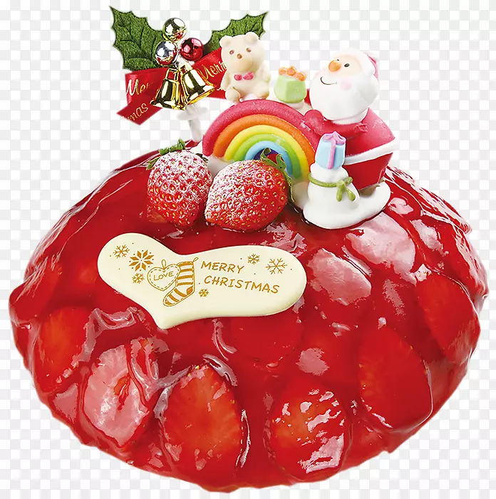 草莓冷冻甜点圣诞装饰品圣诞日-草莓