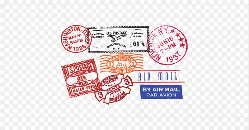 标签橡胶邮票邮戳取消-设计