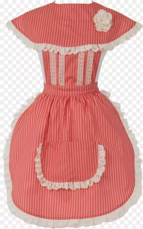 粉红m袖围裙