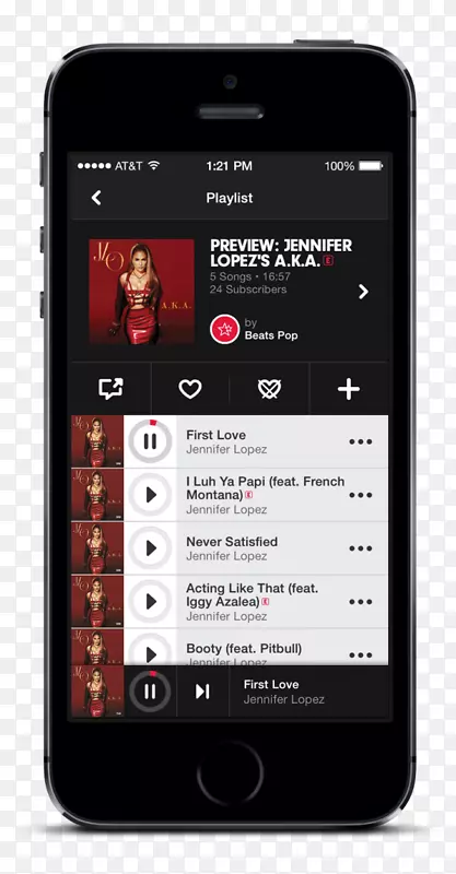 功能电话智能手机音乐家a.k.a。-Jennifer Lopez