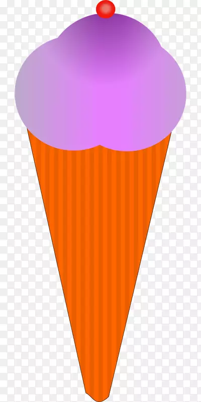 冰淇淋圆锥形圣代夹艺术甜点-冰淇淋