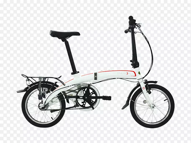 折叠自行车Dahon曲线i3迷你车轮16大红折叠自行车-自行车