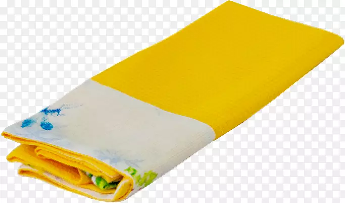 毛巾黄纺织品华夫饼织物悬垂-厨房毛巾