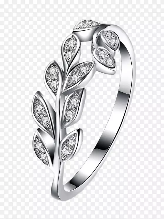 结婚戒指立方氧化锆耳环纯银戒指