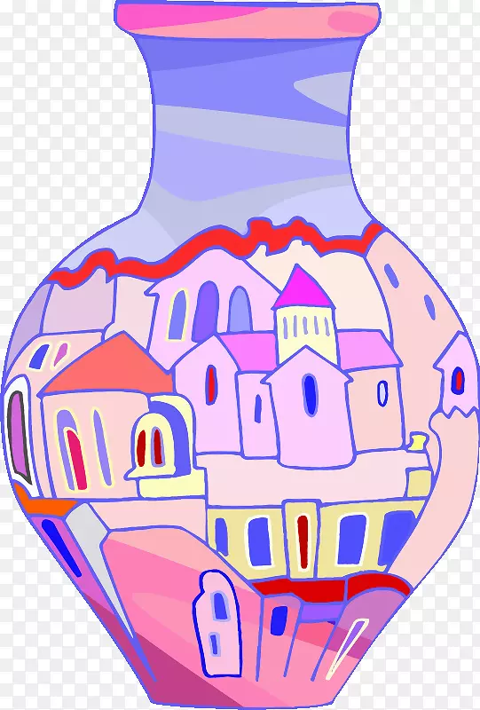 插画花瓶图像水罐图形花瓶