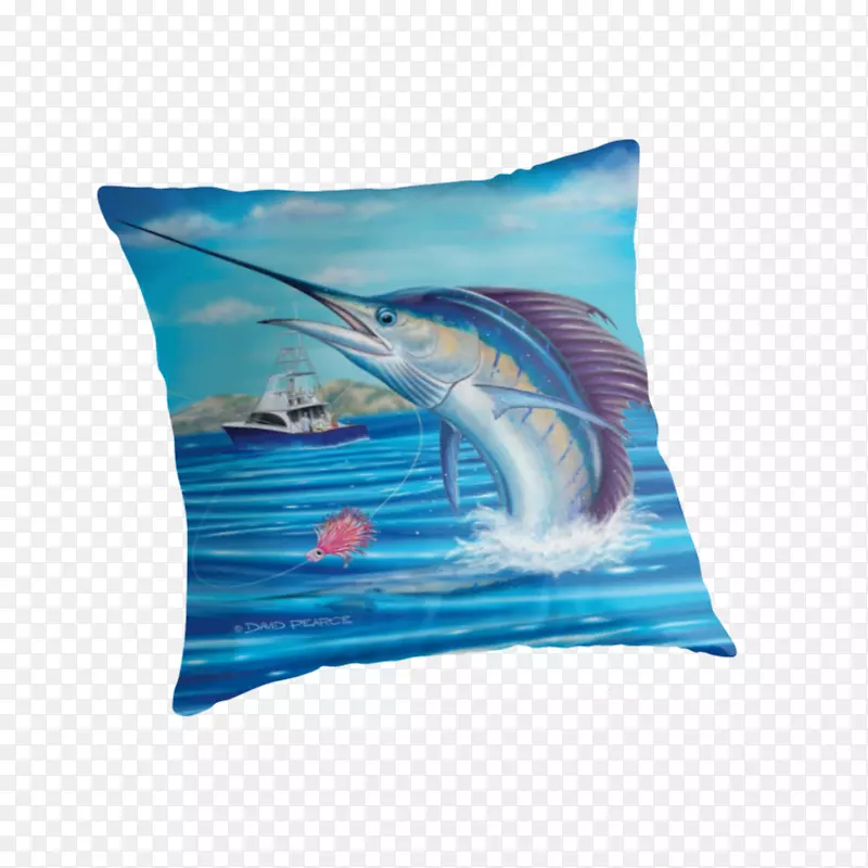 海豚抛枕头垫-海豚
