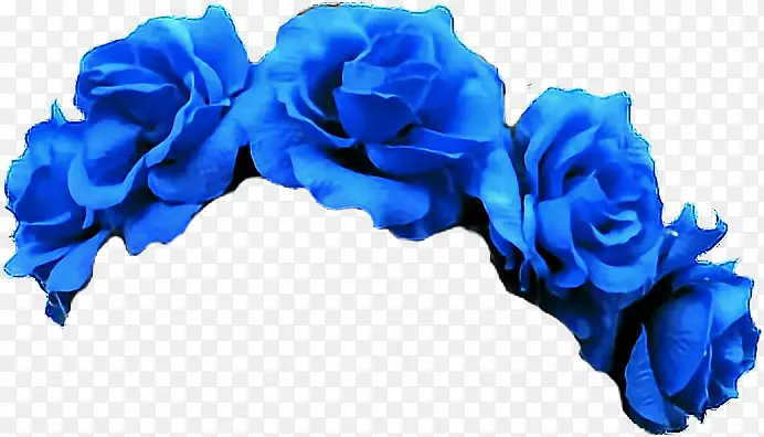 剪贴画花冠蓝色形象-花