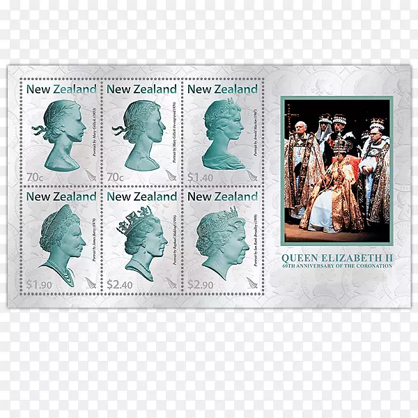 邮资邮票邮资展示包新西兰标签已盖销邮票