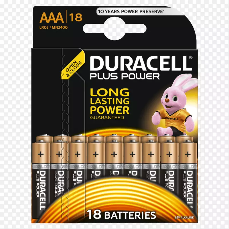 交流适配器Duracell AAA电池碱性电池-Duracell兔子