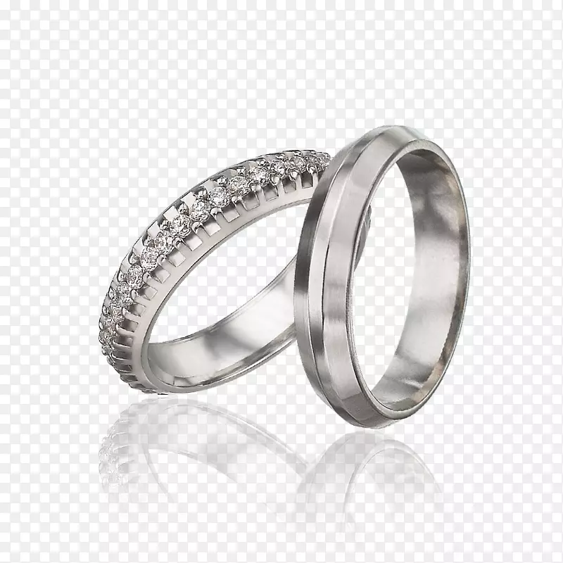 结婚戒指珠宝白金银结婚戒指