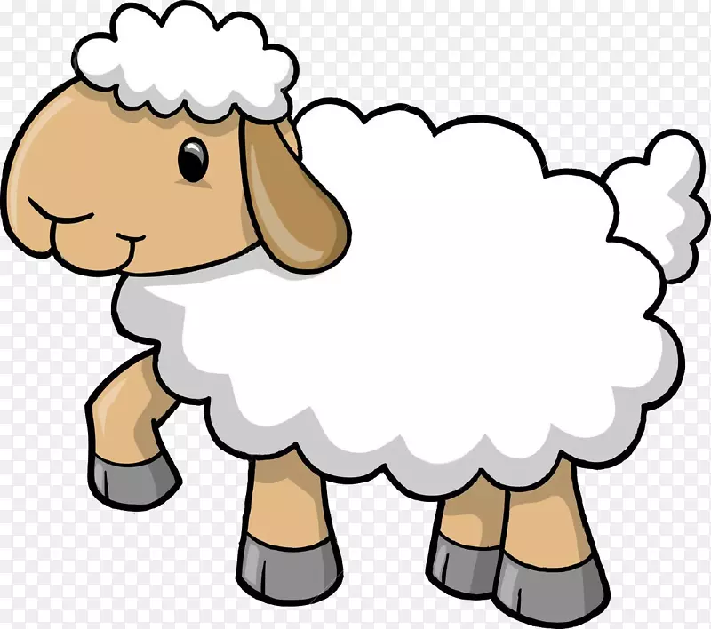 绵羊剪贴画图像插图图形.绵羊
