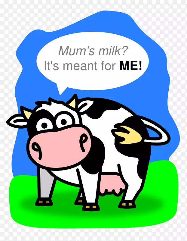 剪贴画牛奶牛犊乳制品.牛奶