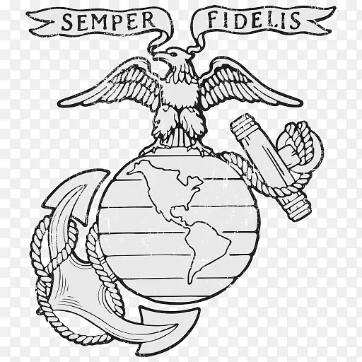 美利坚合众国海军陆战队绘制海军陆战队标志-符号