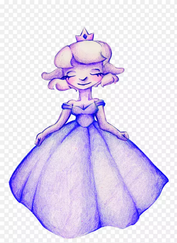 插图仙女紫色连衣裙-仙女