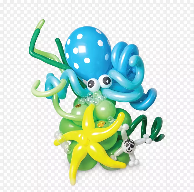 章鱼雕像气球绿松石身饰-小鹳蜡烛