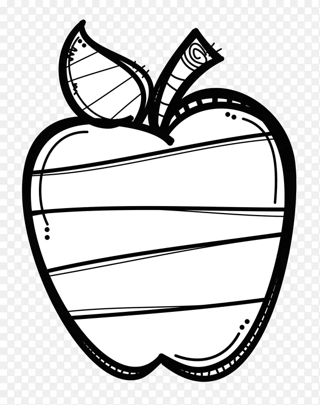 剪贴画图片苹果画黑白苹果