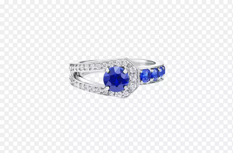 蓝宝石戒指首饰哈里温斯顿公司钻石蓝宝石