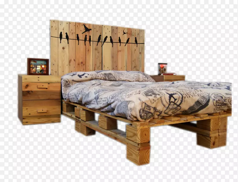 托盘回收木材卧室桌子-木材