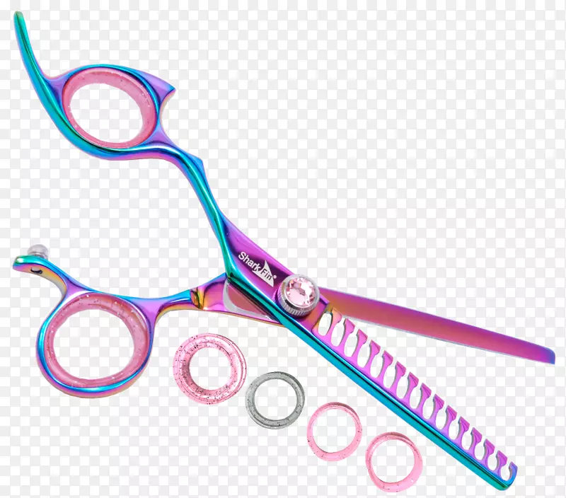 剪刀产品设计紫色线剪刀